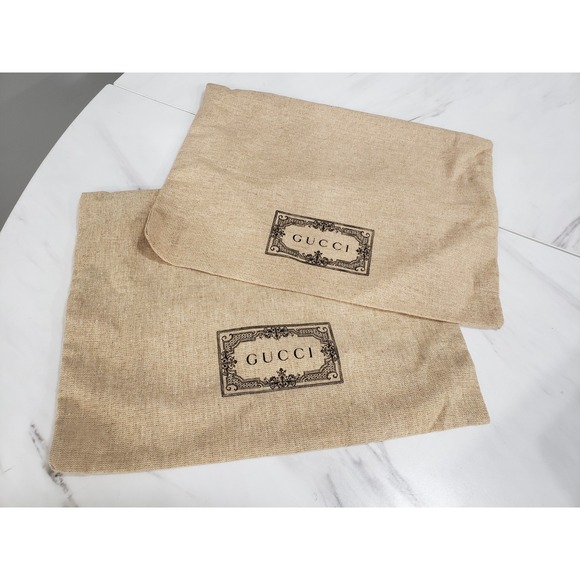 Authentic GUCCI Small Dust Envelope Bag - Size: 9" x 8" Inches - Beige Cotton - Picture 1 of 5